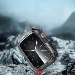 Чехол-бампер прозрачный с черными вставками от Dux Ducis для часов Apple Watch 44мм для моделей 4, 5, 6 и SE, серия Tamo Series Case