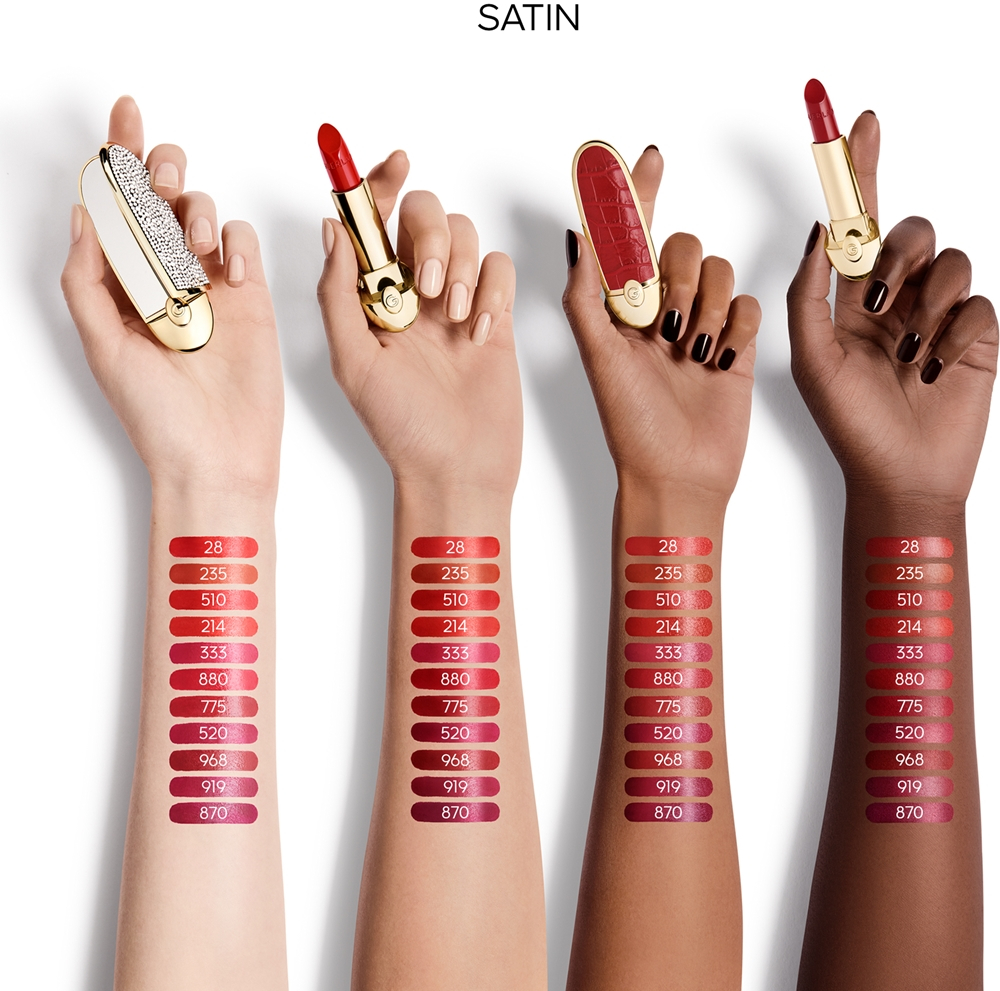GUERLAIN Rouge G - Роскошная помада оттенок 333 Le Rouge Frambolise Satin, 3 g