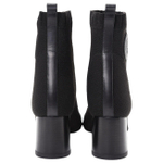 HERMES Volver Cotton Fabric Ankle Boots 6cm Women"s Black