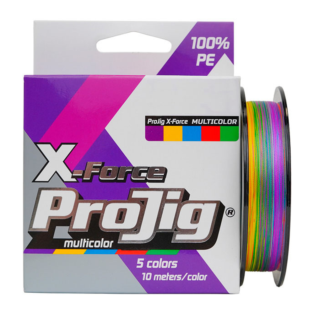 Шнур ProJig X-Force Multicolor 0,16 мм., 11,0 кг,  150 м,