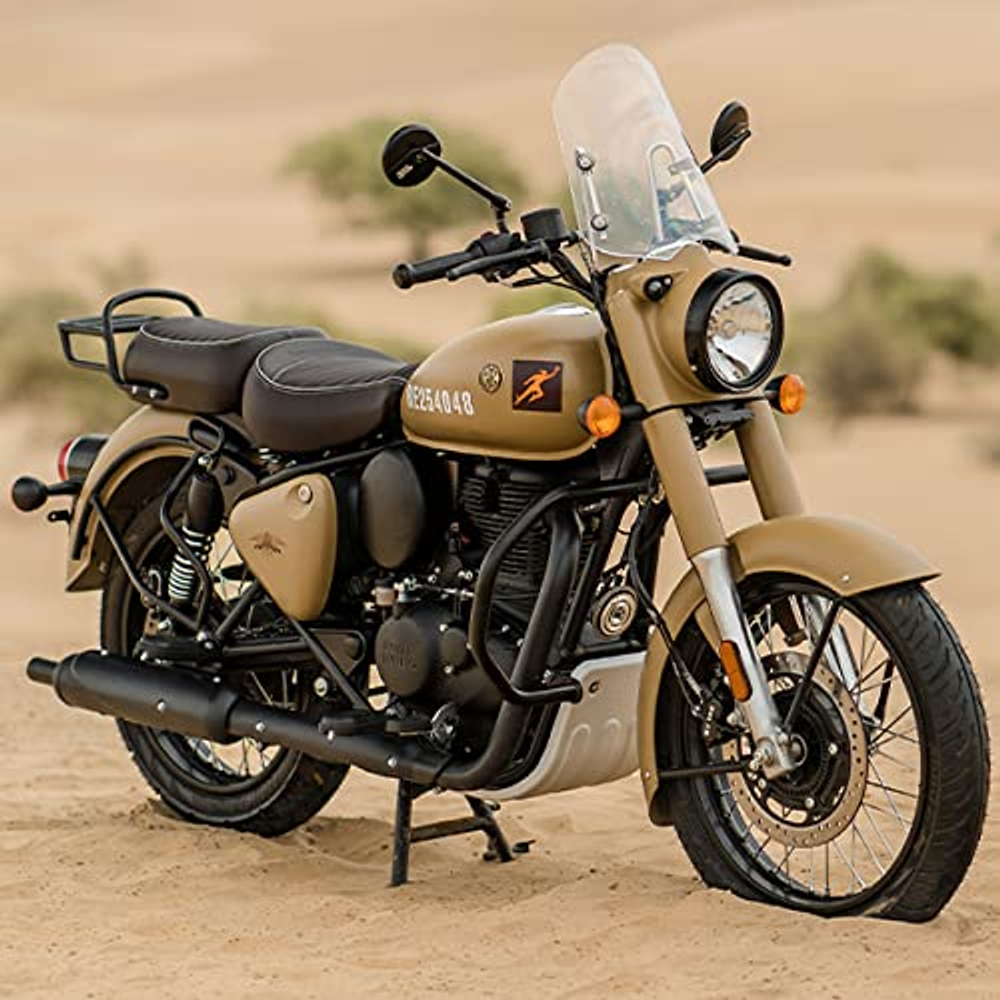 Комплект подножек Royal Enfield, тип - "Deluxe", черного цвета, арт. KXA00031