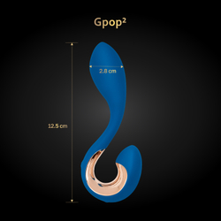 Gvibe Gpop2 - универсальный вибратор, 12.5х2.8 см. Синий