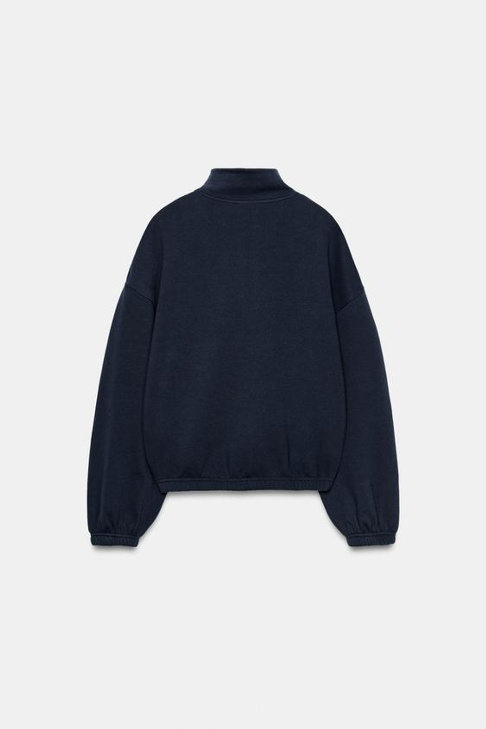 ZARA ТОЛСТОВКА С МЕТАЛЛИЧЕСКОЙ МОЛНИЕЙ, МОРСКОЙ СИНИЙ