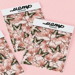 Ткань дюспо винтажные бабочки