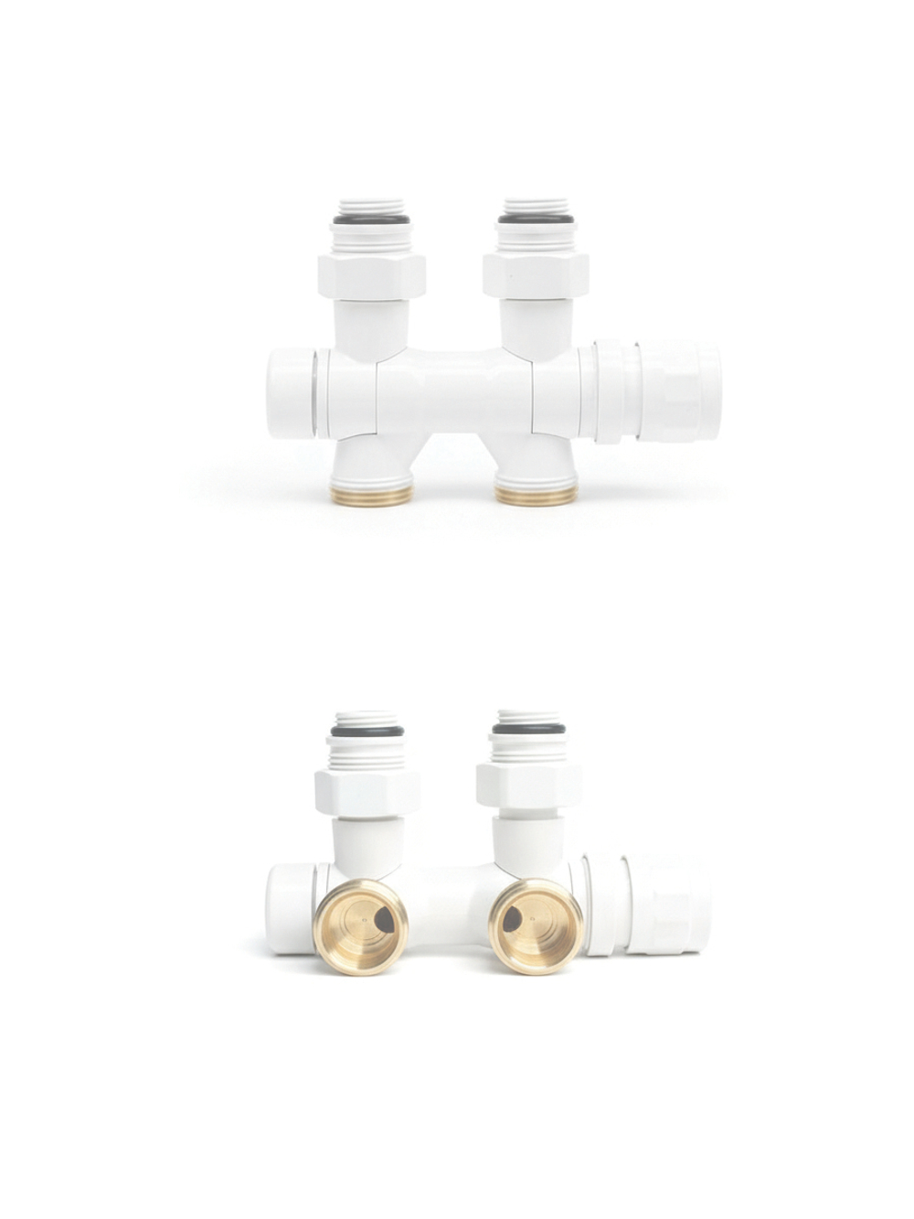 Комплект термостатический универсальный Thermo, 1/2" x 3/4", с термоголовкой, белый