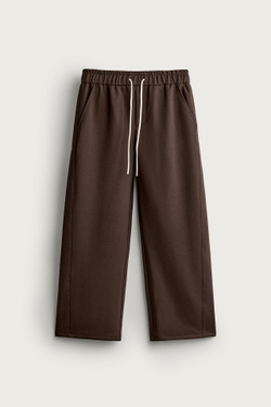 ZARA БРЮКИ RELAXED FIT, КОРИЧНЕВЫЙ