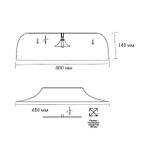 7690/65L AVRA LED SN 581 Светильник металл/акрил/белый LED 65Вт 4000K D480 IP20 CONFY