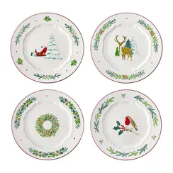 Набор из четырех тарелок nordic winter из коллекции new year essential, D23 см