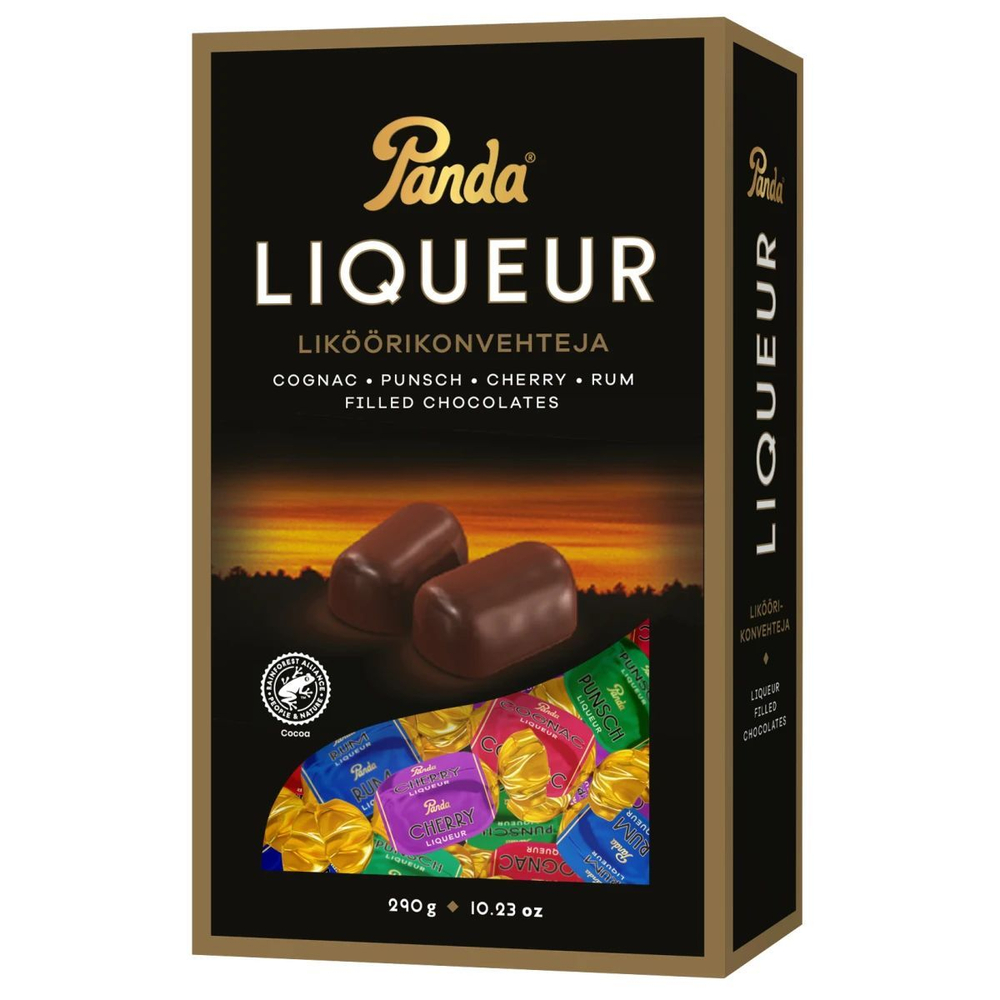 Panda Конфеты шоколадные Liqueur ассорти ликер 290 г (Из Финляндии)