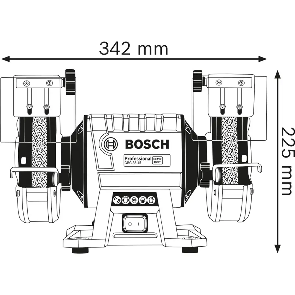 Точило с двумя шлифкругами GBG 60-20 Professional BOSCH 060127A300