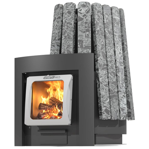Дровяная банная печь Grill'D Cometa Vega 450 Long Max Stone Pro (Серпентинит)