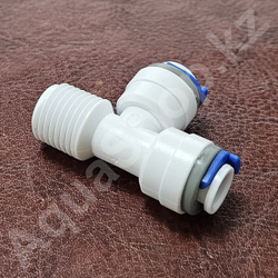 Фитинг QT-04A тройник "Т" 1/4"(НР) x 1/4"(f) x 1/4"(f)