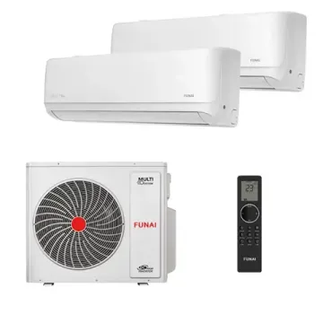 Мультисплит система на 2 комнаты Funai RAM-I-DA25HP.W01/S x 2 / RAM-I-2KG40HP.01/U