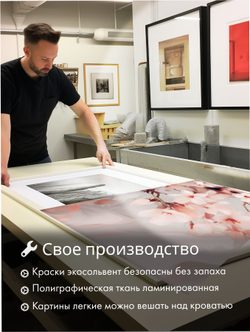 Картина Полевой букет природы модульная 50x70см 3шт.