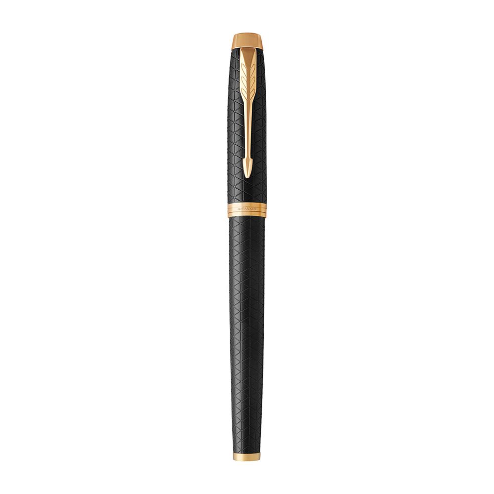 Ручка-роллер Parker "IM Premium Black/Gold GT" черная, 0,8мм, подарочная упаковка