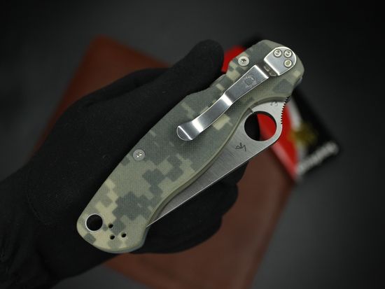 Складной нож Spyderco ParaMilitary 2 C81GPCMO2 c клинком из стали CPM-S45VN, рукоять G10