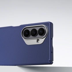 Чехол с вставками синего цвета из искусственной кожи для Samsung Galaxy Z Fold 8 Ultra, серия Vyne Series Case от Dux Ducis