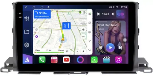 Магнитола для Toyota Highlander 3 XU50 2013-2020 - FarCar S500-TS18 монитор 10.36" QLED на Android 14, CarPlay, 4G SIM-слот