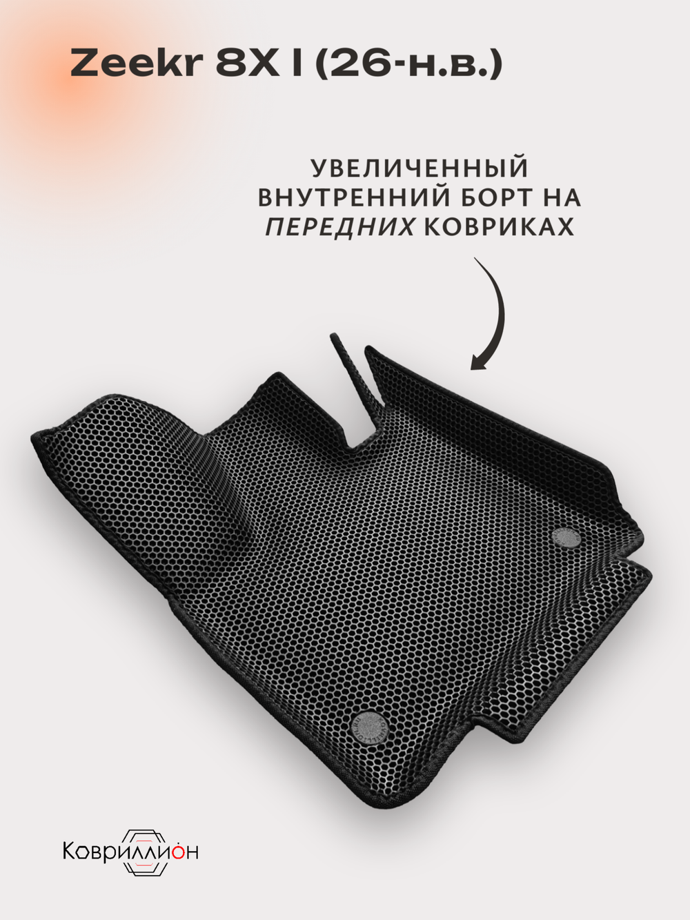 Автомобильные коврики ЭВА с бортами для Zeekr 8X I (26-н.в.)