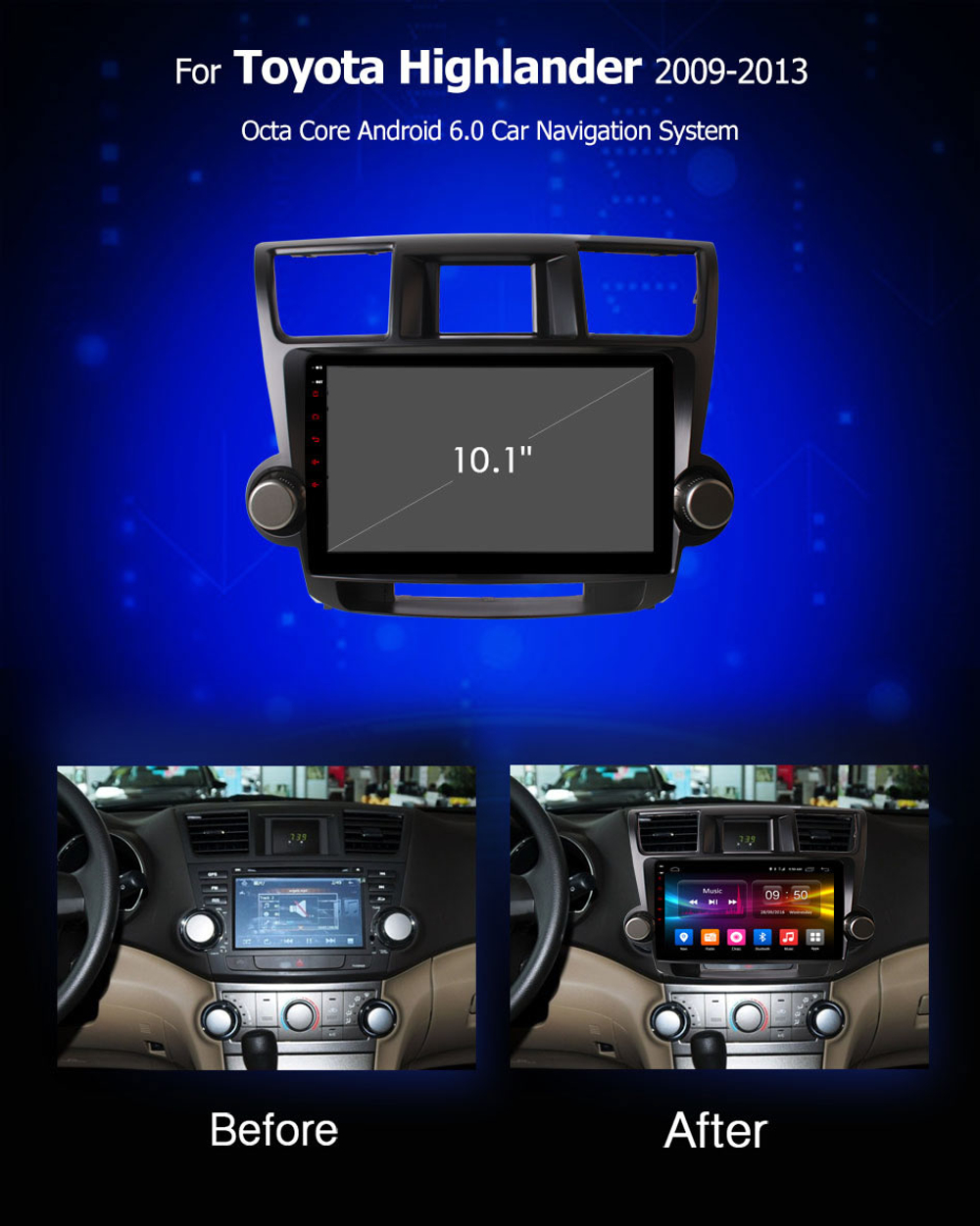 Установочный комплект для TOYOTA Highlander 2007-2013 U40  KUBERG OL-1431-1