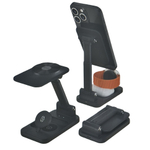 Беспроводное зарядное устройство 3in 1 с подставкой Keephone Tech Power Stand черный