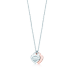 Подвеска из серебра и Rubedo, Tiffany 💠двойные сердечки