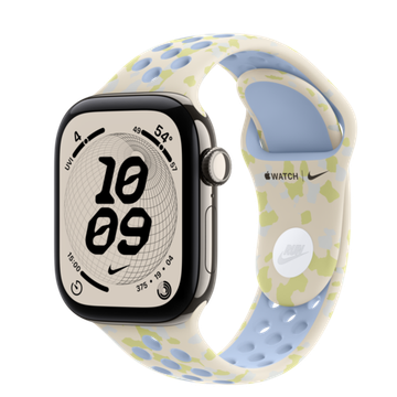 Умные часы Apple Watch Series 12 GPS + Cellular 42mm Natural Titanium Case with Chalk Calm Nike Sport Band S/M