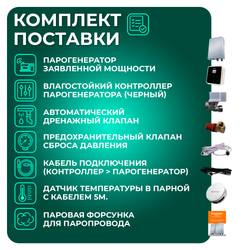 Steamtec TOLO H 60 - 6 кВт, вертикальный парогенератор, 220В\380В (объем парной 5-7 м3)