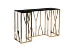 Консоль Garda Decor стекло черн., золото 120*40*78 см