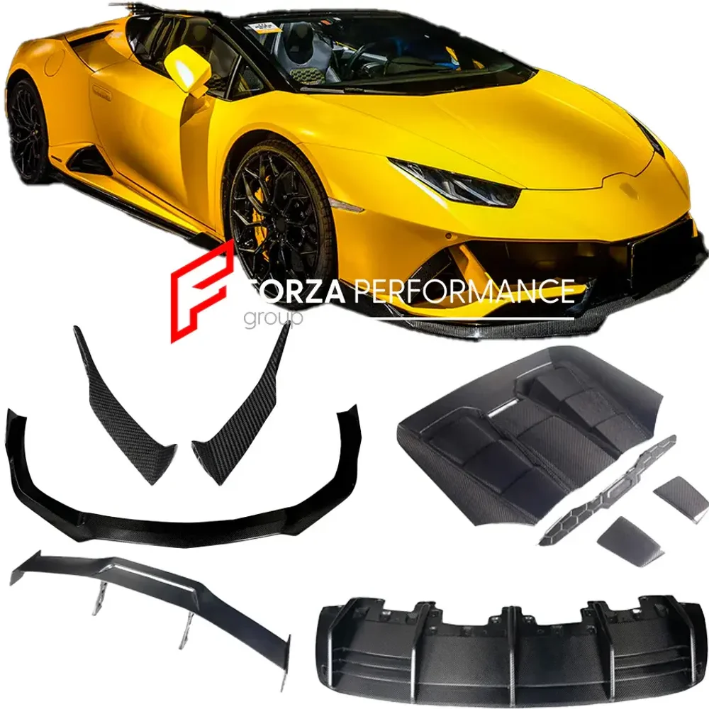 Широкий карбоновый обвес для Lamborghini Huracan Evo 2019-2023 Ламборгини Хуракан