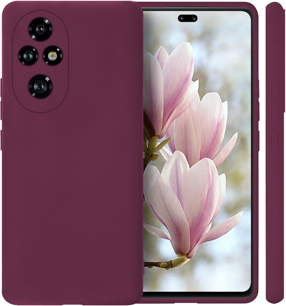 Мягкий Soft Touch чехол из силикона для HONOR 200 PRO с бархатной подкладкой