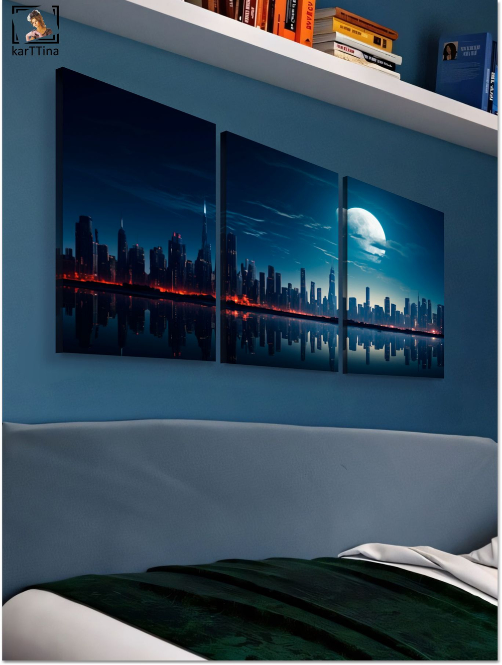 Картина Тихая Венеция модульная 50x70см 3шт.