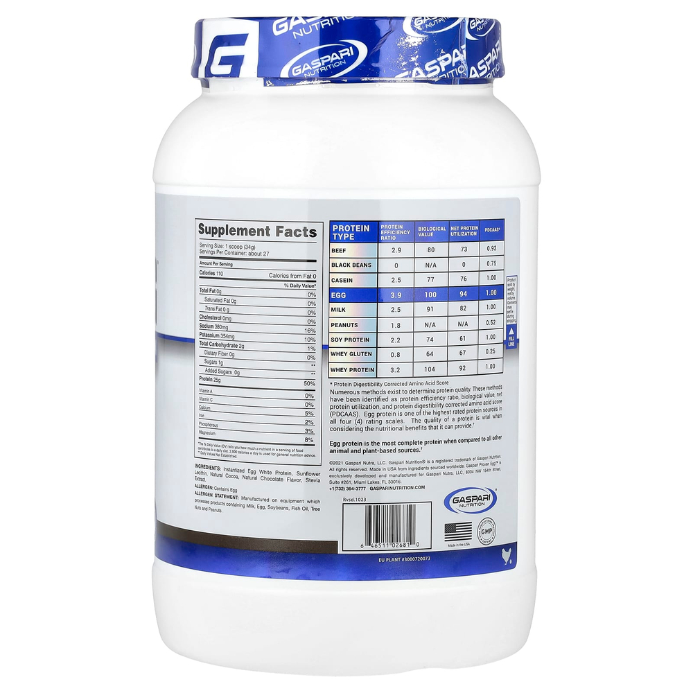 Gaspari Nutrition, Proven Egg™, 100% протеин из яичного белка, шоколад, 900 г (2 фунта)