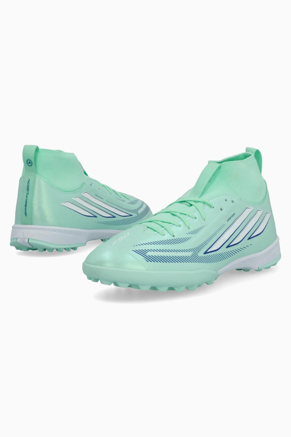 Сороконожки adidas F50 League Sparkfusion Mid TF Junior - бирюзовый