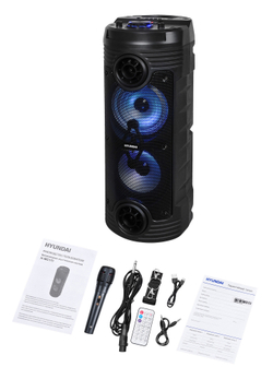 Минисистема Hyundai H-MC170 черный 80Вт/FM/USB/BT/SD/MMC