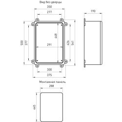 Корпус пластиковый ЭРА ЩМП-П (500х350х190) IP65 УХЛ1 серый | Корпуса пластиковые с монтажной панелью