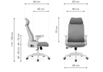 Компьютерное кресло Woodville Flok gray, white