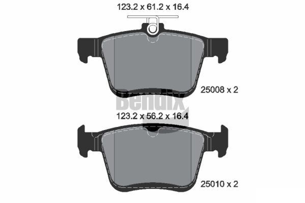 BENDIX Braking - BPD1075-BEN - Brake Pad Set, disc brake