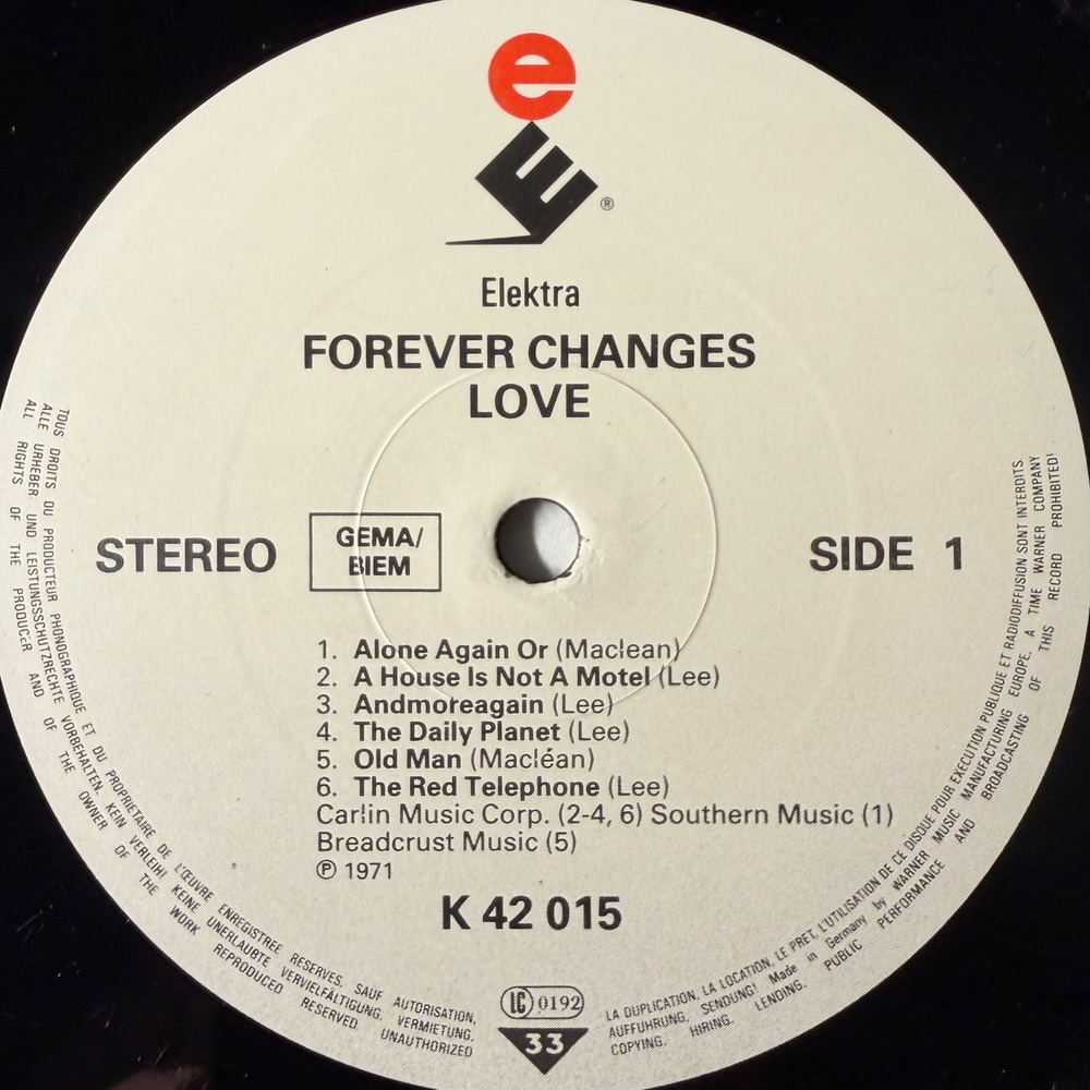 Love ‎– Forever Changes (Европа)