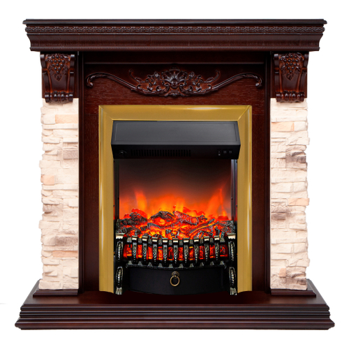 Каминокомплект Real Flame Patricia STD NT с очагом Fobos Lux Brass