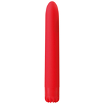 Красный классический вибратор CLASSIC VIBE RED MEDIUM - 18 см. (Цвет: красный)