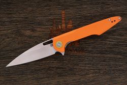 Нож складной Artisan 1821P-OEF Archaeo, клинок 98мм, сталь D2, рукоять G10 оранжевый