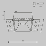 Встраиваемый светильник Maytoni Share DL051-01-GU10-SQ-W