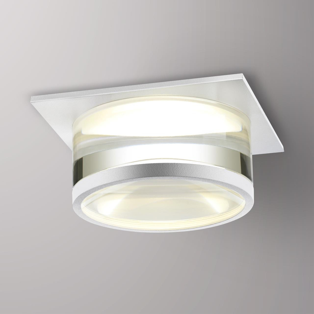 370917 SPOT NT22 512 белый Светильник встраиваемый IP20 GU10 9W 220V GEM
