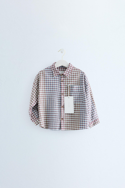ZARA TIMELESS — РУБАШКА В КЛЕТКУ, ЭКРЮ