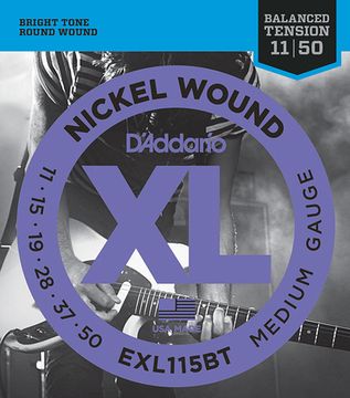 Струны для электрогитары 11-50 D'ADDARIO EXL115BT Medium