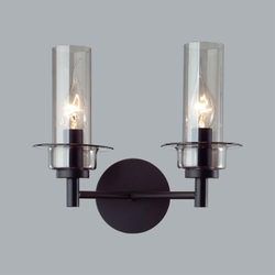 6555/2W CLASSI LN26 100 черный/дымчатый/металл/стекло Бра E14 2*40W 220V MADONNA
