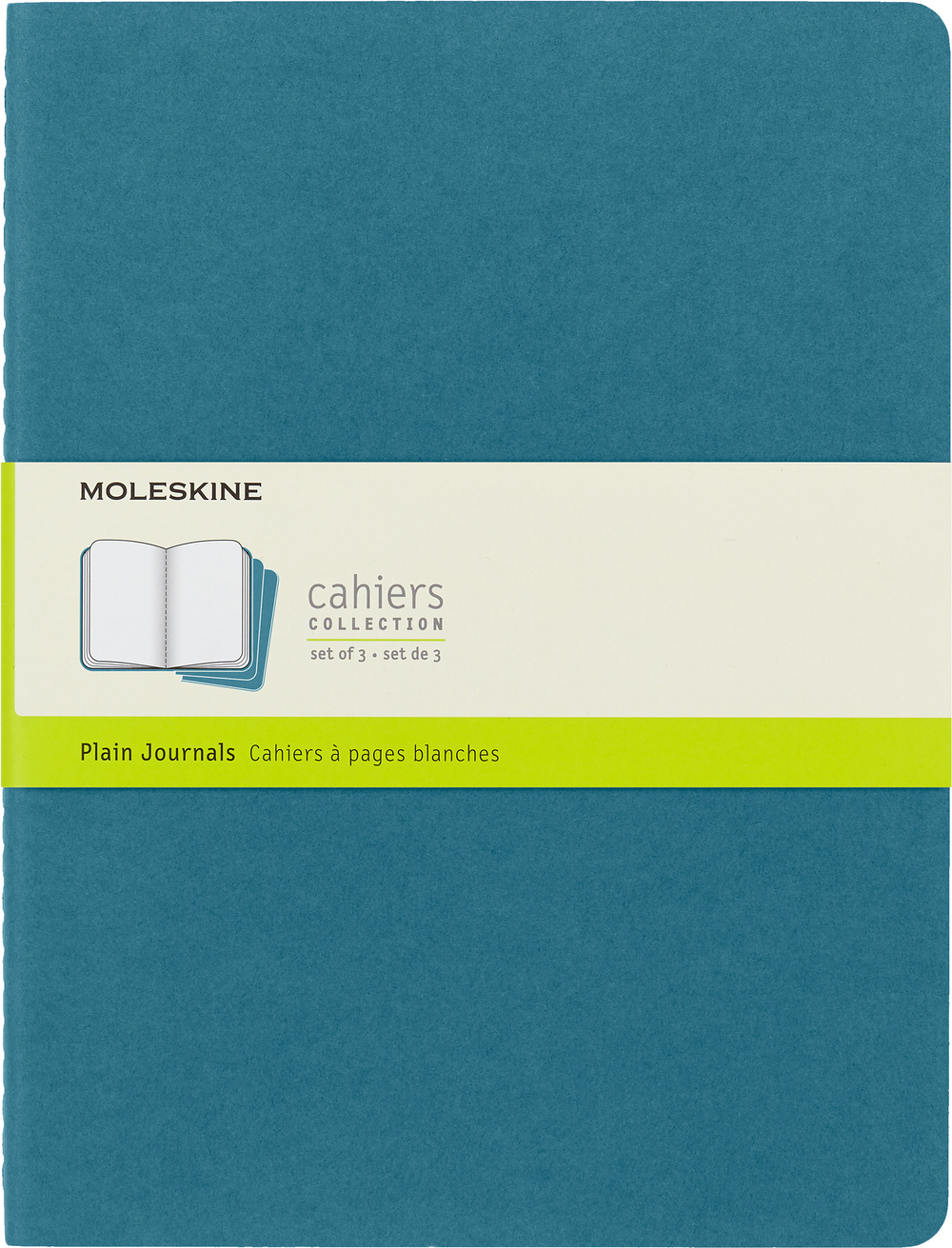 Блокнот Moleskine Cahier Journal (CH023B44) 19х25см обложка картон 120стр. нелинованный, голубой (3шт)