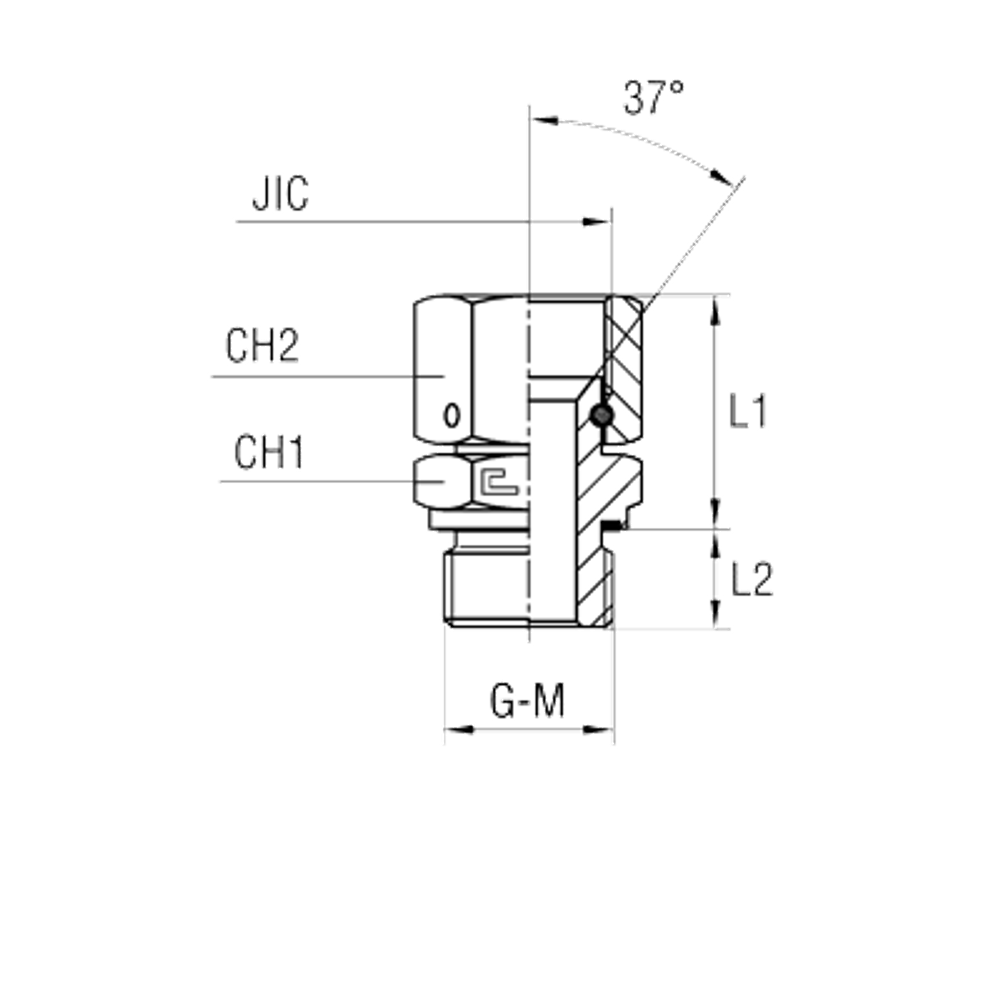 Штуцер FNE JIC 1.5/16" М 27х2