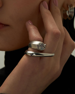 Кольцо на два пальца — Caviar Jewellery, серебро, фото 2